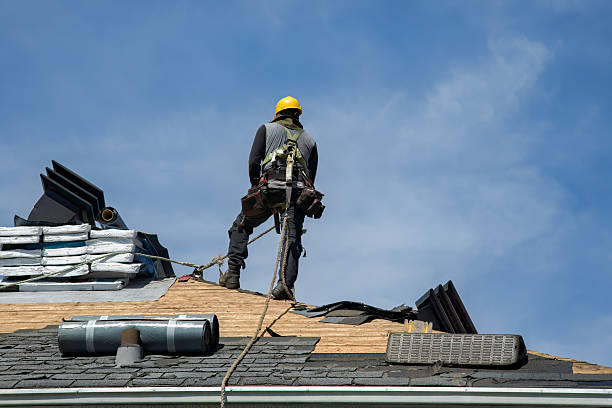 Professional Gutter Installation technician working in New Century, KS